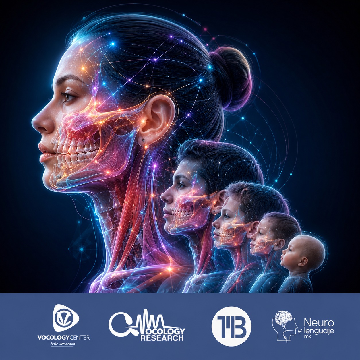 Visualización de anatomía facial y sistema estomatognático